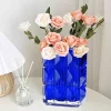 Blue Glass Flower Vase Diamond Painting