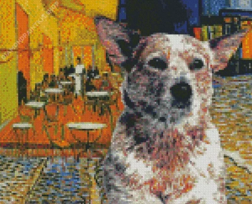 Blue Heeler Cafe Terrace Diamond Painting