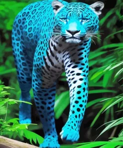 Blue Jaguar Diamond Painting