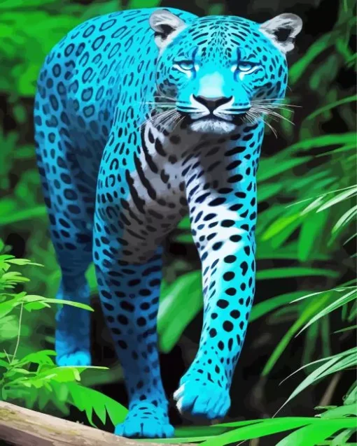 Blue Jaguar Diamond Painting