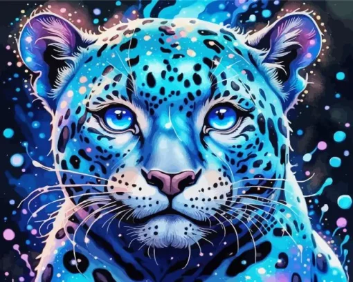 Blue Jaguar Art Diamond Painting