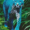 Blue Jaguar Diamond Painting