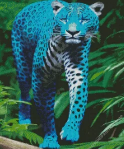 Blue Jaguar Diamond Painting