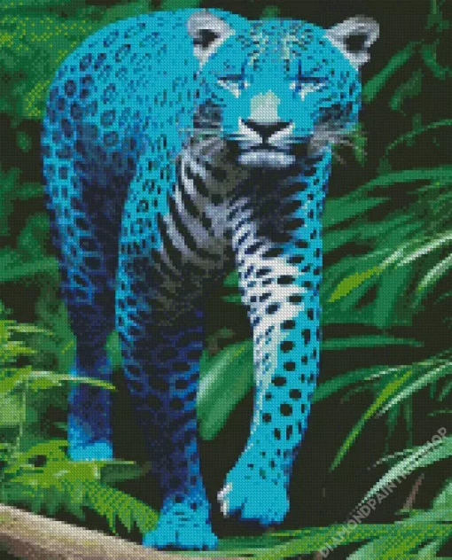 Blue Jaguar Diamond Painting