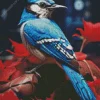 Blue Jay Bird Diamond Painting