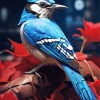 Blue Jay Bird Diamond Painting