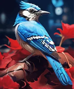 Blue Jay Bird Diamond Painting