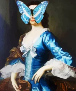 Blue Lady Butterfly Diamond Painting