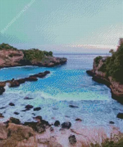 Blue Lagoon At Sunset Diamond Painting