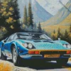 Blue Lamborghini Miura Diamond Painting