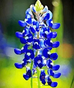 Blue Lupine Flower Diamond Painting