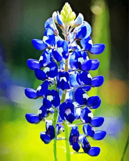 Blue Lupine Flower Diamond Painting