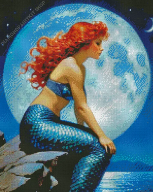 Blue Mermaid Diamond Painting