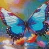 Blue Monarch Butterfly Diamond Painting