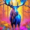 Blue Moose Diamond Painting