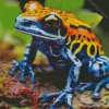 Blue Orange Frog Diamond Painting