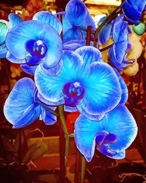 Blue Orchid Diamond Painting