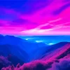 Blue Pink And Purple Sunset Diamond Painting