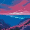 Blue Pink And Purple Sunset Diamond Painting