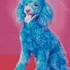 Blue Poodle Dog Diamond Painting