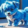 Blue Puppy Diamond Painting