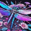 Blue Purple Dragonfly Diamond Painting