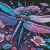 Blue Purple Dragonfly Diamond Painting