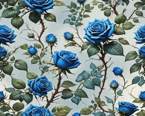 Blue Roses Diamond Painting