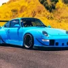 Blue Rwb Porsche Diamond Painting