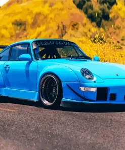 Blue Rwb Porsche Diamond Painting