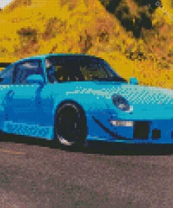 Blue Rwb Porsche Diamond Painting