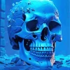 Blue Skull Diamond Painting