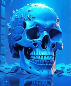 Blue Skull Diamond Painting