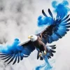 Blue Smoke Eagle Diamond Painting