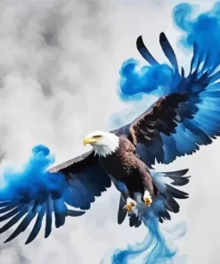 Blue Smoke Eagle Diamond Painting