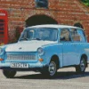 Blue Trabant Car Diamond Painting