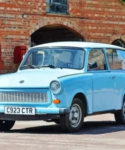 Blue Trabant Car Diamond Painting