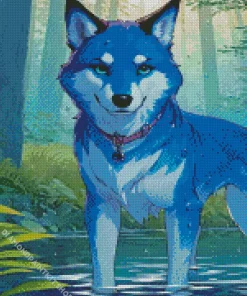 Blue Wolf Art Diamond Painting