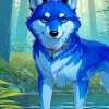 Blue Wolf Art Diamond Painting