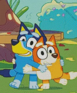 Bluey And Bingo Diamond Painting