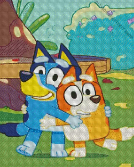 Bluey And Bingo Diamond Painting