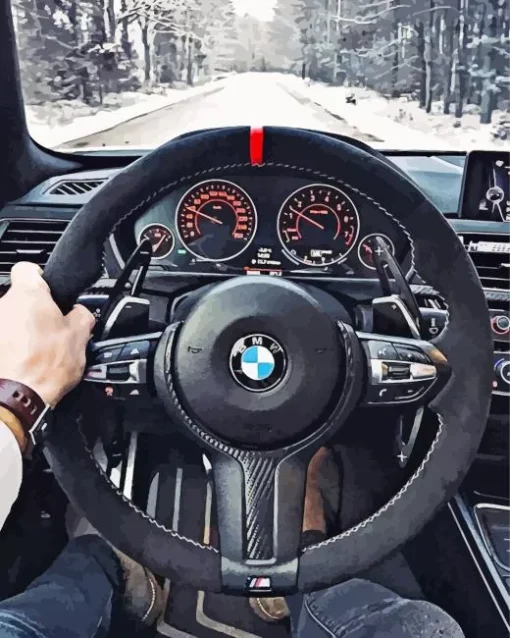 Bmw Steering Wheel Diamond Painting