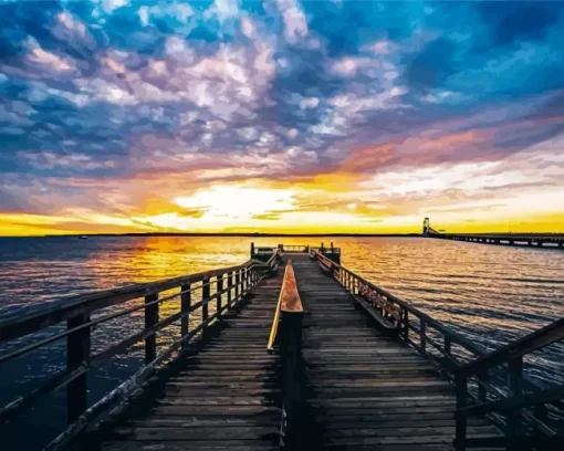 Boardwalk Sunset Diamond Painting