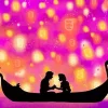 Boat From Tangled Silhouette Diamond Painting