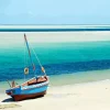 Boat On Beach Diamond Painting