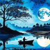 Boat Silhouette Diamond Painting