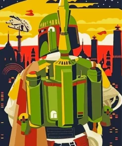 Boba Fett Illustration Diamond Painting