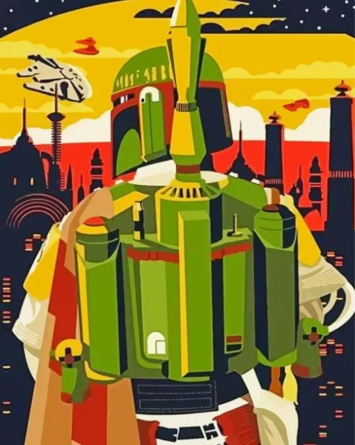 Boba Fett Illustration Diamond Painting