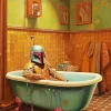 Boba Fett In Bathroom Diamond Painting