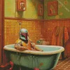 Boba Fett In Bathroom Diamond Painting